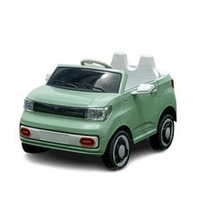 Wuling 兒童電動汽車 雙開門四輪遙控搖擺童車 寬敞座椅防滑輪胎 充電式玩具車, 質感淺水綠, 1個