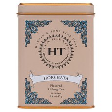 Harney & Sons BLACK 블랙 Cask 버번 티 스모키 랩상 홍차 20봉지 가벼운 캐러멜 맛 155994, Horchata, 20개(1팩)