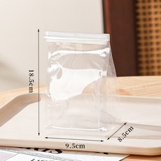 曲奇餅乾包裝袋雪花酥蔓越莓透明鐵絲迷你零食自封袋冰面包袋子, 1個, 透明迷你鐵絲袋;1個:1組x10個