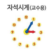 어린이집 유치원 시간학습교구 자석보드시계 학습용, [러닝리소스]자석시계