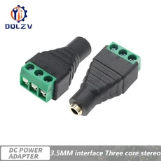 3.5 잭 커넥터 스테레오 어댑터 오디오 모노 채널 플러그-나사 터미널 플러그 3.5mm, 01 1PCS, 02 Section 3  F