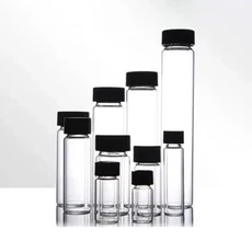 실험실 2ml ~ 60ml 투명 유리 바이알 시약 약병 화학 실험용, 4ml 100pcs