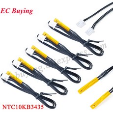 5Pcs/1pc NTC10KB3435 박막 케이블 온도 프로브 3435 NTC10K 센서 옴 10K 열 용 서미스터 NTC 3D, 2pcs