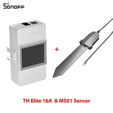 SONOFF TH Elite 16A20A 스마트 온도 및 습도 WiFi 스위치 eWeLink Alexa 구글을 통한 건식 접촉 실시간 모, 01 CHINA, 12 TH16A MS01