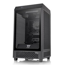 써멀 테이크 타워 600 수국 블루 미드 ATX 케이스 강화 유리 패널 3개 히든 커넥터 마더보드 지원 회전식 PCI-e 슬롯 CA-1Z1-00MFWN-00 3년 보증