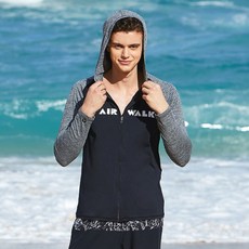 AIRWALK 男款衝浪長袖連帽拉鍊上衣 YAWe5057