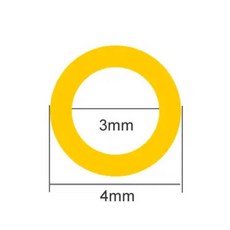 황동 튜브 구리 파이프 공중 벽 얇은 큰 직경, 01 OD4 ID3, 01 500mm, 1개
