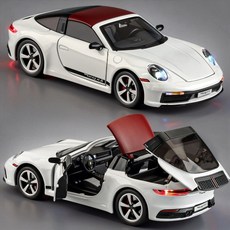 포르쉐 911 다이캐스트 1:32 오픈카 화이트 컨버터블 모형 자동차, 911 컨버터블