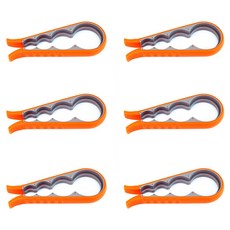 줍줍상점 하별따 만능병따개 6P, 오렌지, 1세트