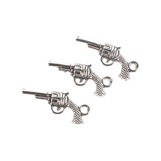 장식소품 금속질감 리볼버 모양 키링 펜던트