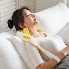 나드레타 무선 목 어깨 마사지기 색상 택1, 옐로우