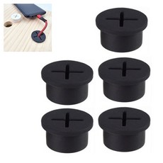 아이베란다 원형 캡 테이블 홀 전선 정리 마감, 블랙, 5개