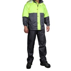 제비표우의 SI-150 작업용 산업용안전우의 배달 오토바이용 퀵서비스 비옷 우비, 형광그레이, 1개