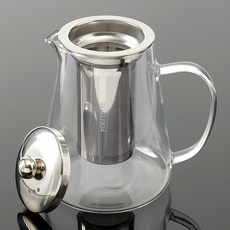 거름망티팟 내열유리 보이차 차포트 주전자 800ml