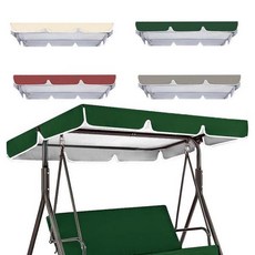 캐노피 그네 정원 안뜰 야외 의자 해먹 방수 지붕 교체 천막 여름, 01 Red double, 1개