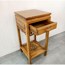 柚木花台花架 風水財位櫃藝品盆栽架 抽屜桌流水局聚寶瓶架, 柚木, 2層