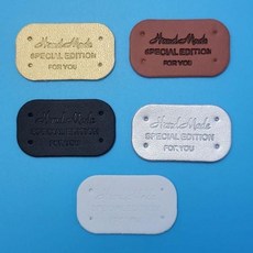 라벨택 가죽라벨 가죽핸드메이드 핸드메이드라벨 핸드 pic+468hG, 화이트