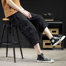 男款迷彩七分褲