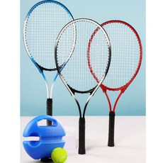 혼자 하는 테니스 연습기 초보자 리턴볼 스윙 동작 서포트, 1개, op. 연습용 테니스라켓(성인 블루)