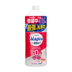 【日本LION 獅王】CHARMY Magica 酵素PLUS 洗碗精補充罐-蜜桃香氛 740ml (增量品), 1個