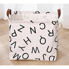 보유샵 책장바구니 사각패브릭바구니 손잡이 펜트리바구니, 알파벳