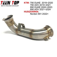 배기음튜닝 머플러 HUSQVARNA Norden 901 배기 데캣 파이프 바이크 오토바이 스테인레스 스틸 연결 790/890 ADV 촉매 교체 튜브, [02] Type B