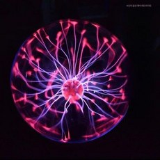 플라즈마 매직볼 정전기 실험, 1개, 음성 6인치 클래식 빨간빛-중앙 발광