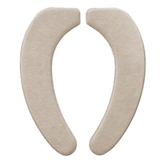 부드러운 극세사 쿠션 변기커버 소프트 화장실 변기시트, 극세사 쿠션 변기커버 베이지, 1개