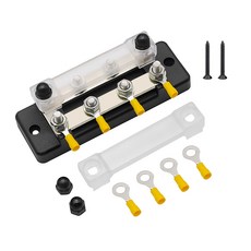 8 터미널 버스 바 커버 듀얼 로우 그라운드 배전 블록 카 보트 해상 배전 8 x M6 터미널 블록, 1세트