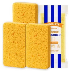 미니메이트 클리니 주방 스펀지 수세미 대형, 1세트, 3개입