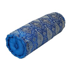 요가 및 명상 쿠션 - 수공예품. 40.6cm 원형 (블루 아그라), 볼스터 타지마할