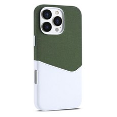 拼色皮革手機殼 磁吸充電卡夾皮套