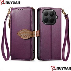 NUYOAH 翻蓋斜挎掛繩皮套