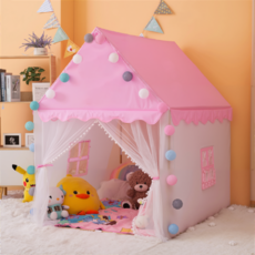 DIY 텐트 접이식 실내 텐트 장난감텐트 휴대용, 핑크, 1개