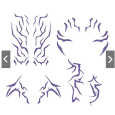 自行車火焰造型貼紙，多色漸變設計，個性裝飾貼紙，自行車裝飾配件, 一套紫色紋身貼, 1套