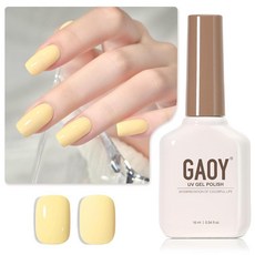 GAOY Jelly Nude 젤 매니큐어 16ml 시어 네오디뮴 젤 폴리쉬 네일 아트 DIY용 UV 라이트 큐어 색상 1078, 레몬 파이