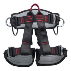 下殺價 半身安全帶 戶外登山攀巖安全帶 速降坐式 高空救援探洞保護爬樹防墜, F款/2個鋼環（無后方連接點）, 1個