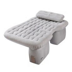 뒷좌석 원터치 에어매트 무선 랜턴 자동펌프 휴대용 자동차 침대 차량용 캠핑 차박, 타이거 그레이, 범용