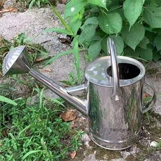 304不銹鋼灑水壺 家用長嘴澆灌壺 5L, 不銹鋼, 1個