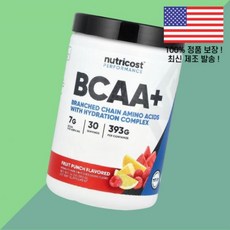 뉴트리코스트 퍼포먼스 BCAA 아미노산 BACC 과일 후루츠 펀치 14온스 393g Nutricost Performance Fruit Punch 14oz