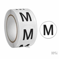 사이즈 스티커 M 옷라벨 의류, 500개입, 1개