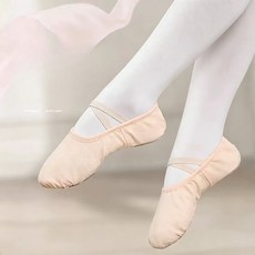 여성 소프트 발레슈즈 무용 연습화 클래식 댄스용 살색