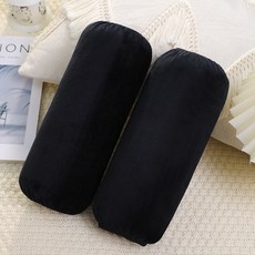 冬季男士長款絨布袖套 - 單色防污耐髒護袖, 黑色, 1個