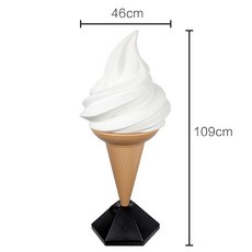 대형 변색 발광 아이스크림 모델 대형블록 빅블럭 변색아이템 발광장난감 아이스크림모델, 1개, 1.09m 스탠드 L8