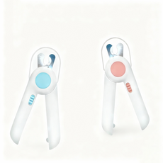 pet gravity LED寵物指甲剪mini，圓弧刀頭防剪裂，LED燈照亮血線，附指甲銼刀，靜音設計, 1個, 引力推推剪發光藍色A款（LED）