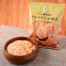 일본 훼미리마트 미림 간장 풍미의 바삭바삭한 오징어센베 52g, 1개