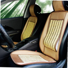 자동차시트 등받이쿠션 일체형 여름 통풍 대나무 쿨시트 1개, 브라운