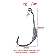 노출 크랭크 가시 후크 오프셋 낚시 텍사스 리그 태클에 적합, 1개, 1. A