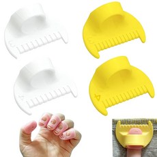 4개입 3mm4mm 엣지 스티치 잠금 솔기 게이지 정확한 밑단 퀼팅 및 원단 스티칭을 위한 엄지 가이드 자 경량 DIY 재봉 도구 키트