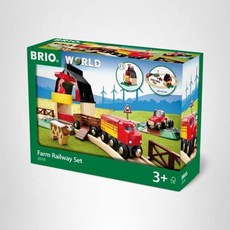 브리오 BRIO 농장 철도 놀이 세트 장난감 기차 세트, BRIO 33719 Farm Railway Playse, 1개